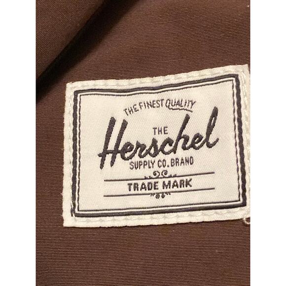 Herschel Supply Co Men’s Button down Varsity Jacket Java Brown Mocha Sz L NWT - Picture 4 of 7